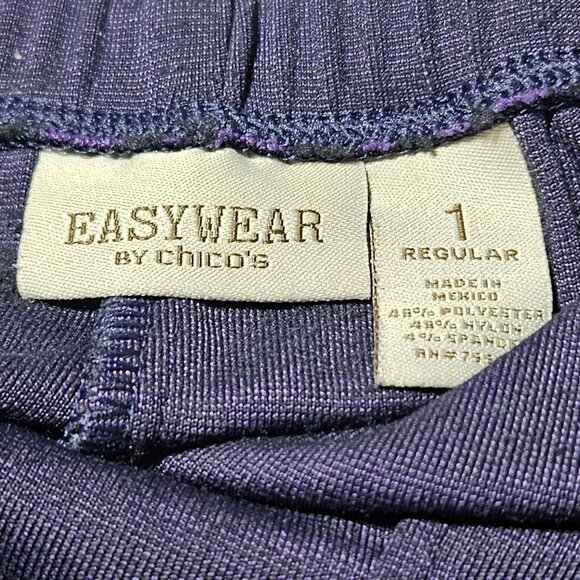 Vintage Chicos Purple Paisley 3 Piece Outfit Size Tank Top Cardigan Pants - Picture 8 of 10